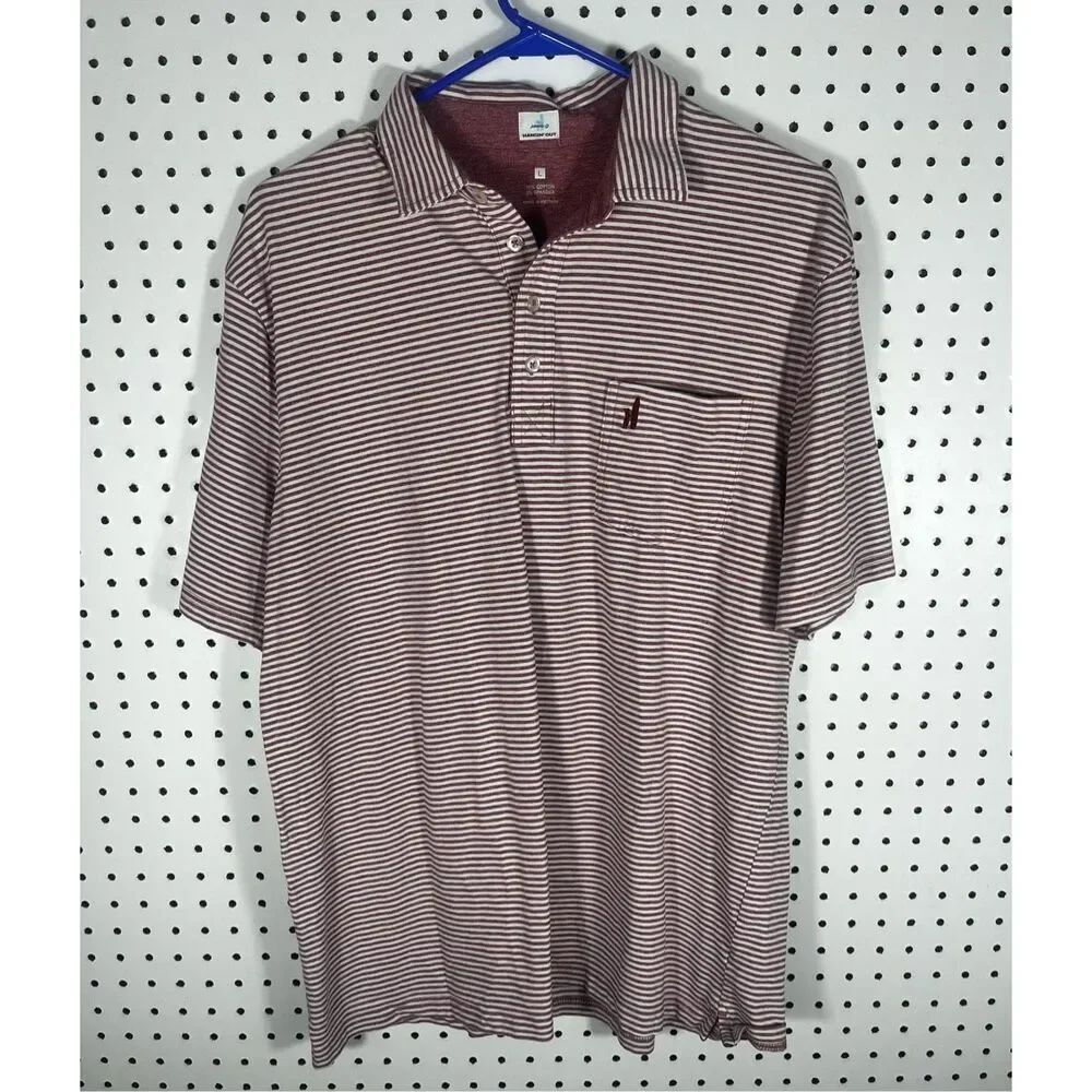 Johnnie O striped polo shirt size L